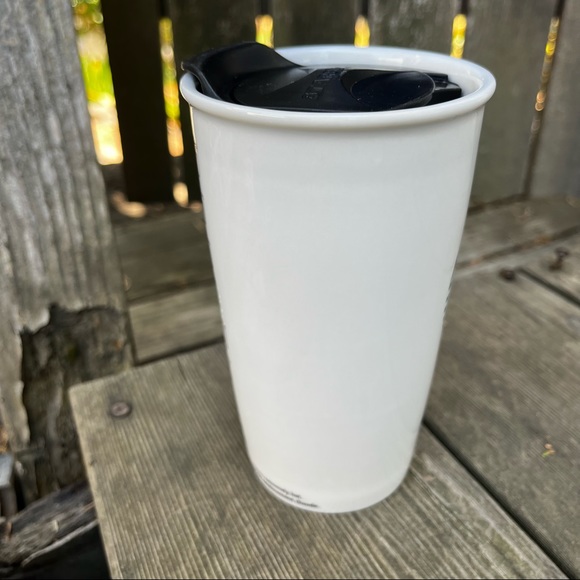 Starbucks 2011 Ceramic Travel Tumbler Mug With Lid 12 OZ - Picture 3 of 11